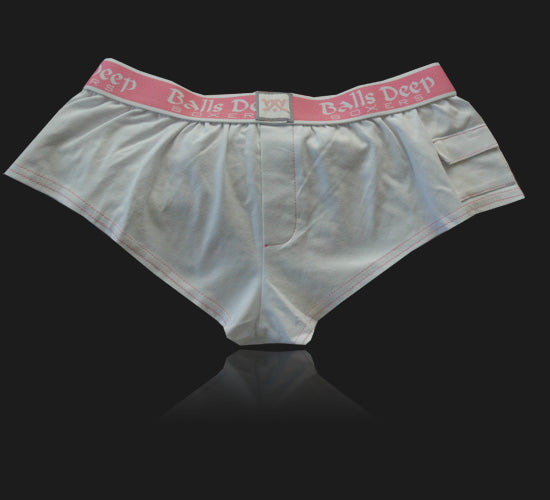 Balls Deep Girl’s Boxers In White