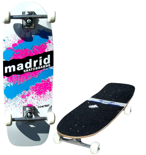 Madrid Explosion Model Complete Skateboard In White