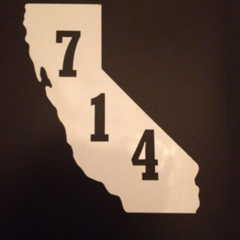 Legacy (714) Codes 6” Vinyl Decal in White