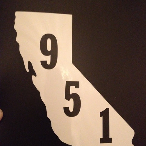 Legacy (951) Codes 6” Vinyl Decal in White