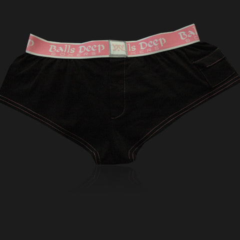 REBEL WAVE丨\"╋\" SLOGAN PANTIES-Black REBEL WAVE丨