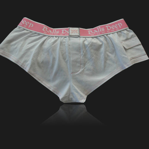 Balls Deep Girl’s Boxers In White