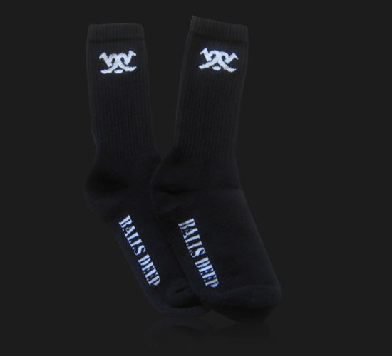 Balls Deep Logo Men's Socks In Black