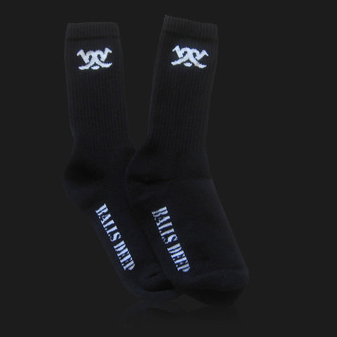 Balls Deep Logo Men's Socks In Black