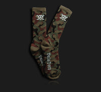 Balls Deep Logo Men's Socks In Green Camo