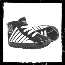 DP High Top Baby Shoes In Black/White
