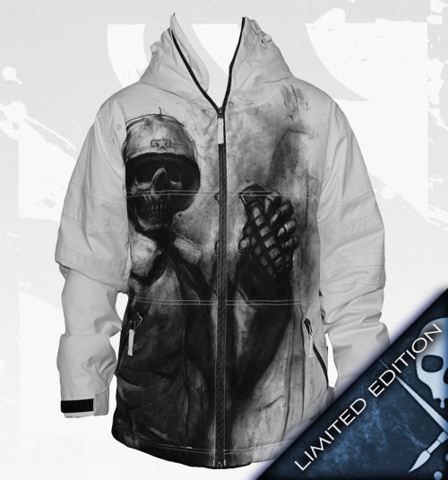 SULLEN X GRENADE COLLABORATION JACKET IN WHITE X-Large