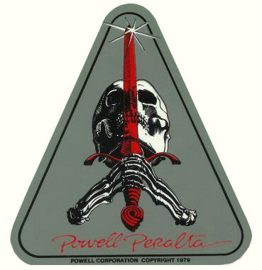 Powell Peralta Sword and Skull Skateboard Sticker w/ “Red