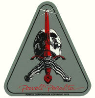 Powell Peralta Sword and Skull Skateboard Sticker w/ “Red sword” Original