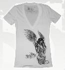 SG Fallen Angel Girl’s V-Neck Tee In White