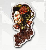 Sullen Skull Geisha Sticker (6" x 9")