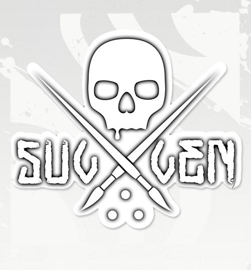 Sullen Badge Sticker In White (5" x 5.5")