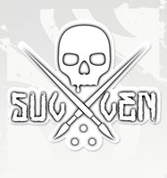 Sullen Badge Sticker In White (5" x 5.5")