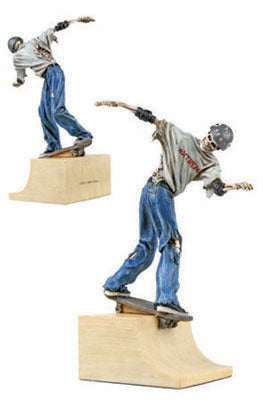 Boardsliding Skateboarder Figurine