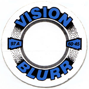 Vision Blur Skateboard Sticker In Blue  (Vintage)