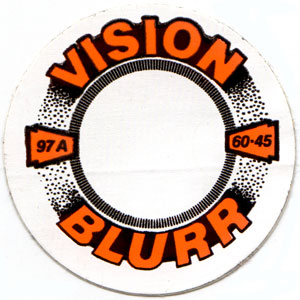 Vision Blur Skateboard Sticker In Orange  (Vintage)