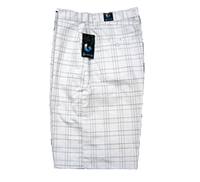 Burnside Men's Plaid Shorts In White